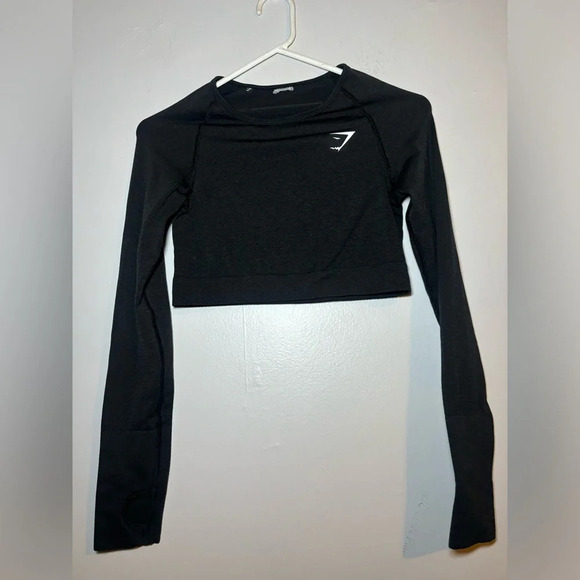 GYMSHARK Vital Seamless Long Sleeve Crop Top Size Small - Picture 1 of 2